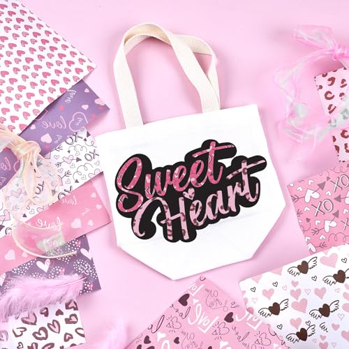 HTVSTD Valentine's Day Sublimation Ink Transfer Sheets 10 Sheets 12inches * 10inches Pattern Sublimation Paper Transfer Sheets for Mugs Tumblers DIY Transfer Paper - color: Valentine10