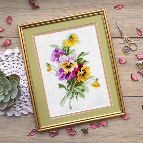 Povitrulya Cross Stitch Embroidery Kit 'Pansies' - color: Pansies