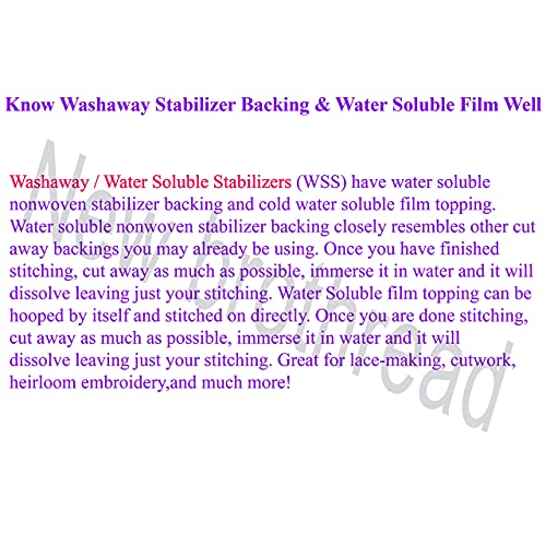 New brothread 10" x 10 Yd Roll Water Soluble Embroidery Topping Film - size: 10" x 10Yd/roll