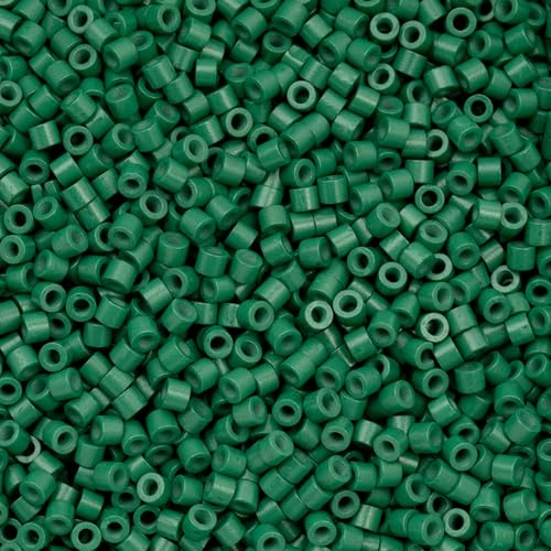 John Bead 25g Cylin Beads Opaque Emerald Green 11/0 Glass Cylindrical Seed Beads for Jewelry Bracelets Necklaces Earrings Making Embroidery - color: Emerald Green