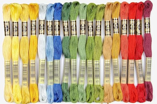 DMC 117F25HDC Embroidery Floss Pack 8.7yd, Home Decor 36/Pkg - color: Multicolor, size: 8.7 Yards (36 skeins)