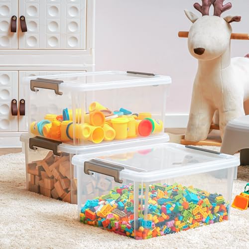 Citylife 17QT 2Packs Clear Craft Organizers and Storage Box with Tray - size: 17 Qt- 2 Pack