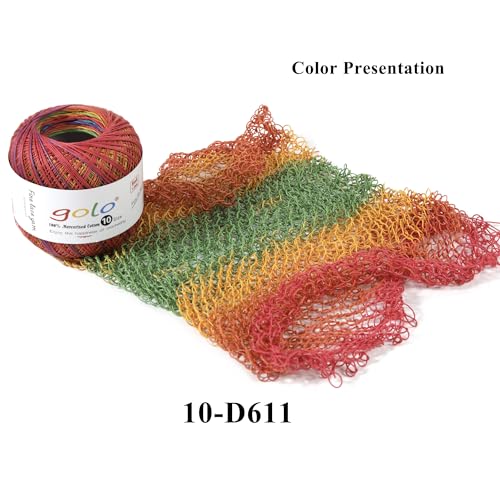 golo Crochet Thread Size10 Space-Dyed Yarn for Hand Knitting D611 - color: D611