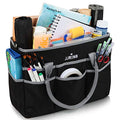 JJRING Large 600D Nylon Artist Organizer Tote Bag With 16 Pockets, Silver - color: Silver, size: Large