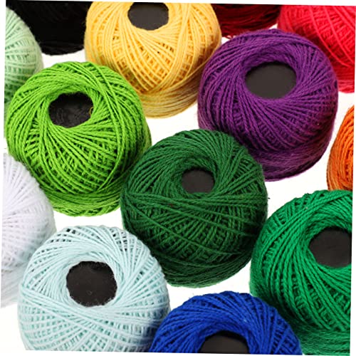STOBOK 16 Rolls Cross Stitch Thread Crochet Thread Multi-Function Embroidery Bracelet DIY Embroidery Kit Embroideries Making Crafts Cotton Sewing Machine