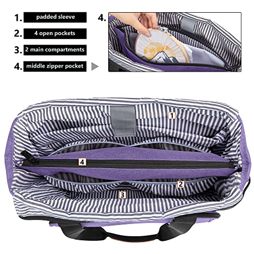 LUXJA Embroidery Project Carrying Bag, Purple - color: Purple