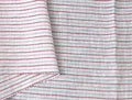 100% Linen Fabric – Lightweight Prewashed – Horizontal Stripe Patterns – Precut Style – Soft & Breathable – 52” Width – by The Linen Lab (Red 4773, 1 Yard pre Cut) - color: Red 4773, size: 1 yard pre cut