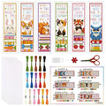 ORIGACH 6 Set Animals & Books Cross Stitch Bookmark Kit for Beginner - style: Animals and Books