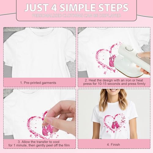 30 Pcs Breast Cancer Awareness Dtf Transfers Ready to Press - color: Breast Cancer Awareness