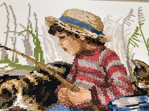 RIOLIS 1470 Let's Go Fishing Counted Cross Stitch Kit 11.81 x 11.81 in - style: Let's Go Fishing 1470