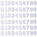 J.CARP 60Pcs White Number 0 to 9 Patches Iron on Sew on Letters for Clothing, Hats, Shoes, Backpacks, Handbags, Jeans, Jackets etc. - color: 60pcs Number, White