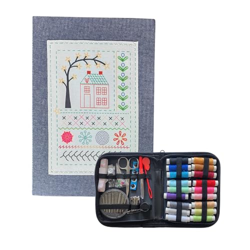 Embroidery Stitch Book Big Size,Large and Clear Patterns for Adult Practice Hand Embroidery Needles & Floral Patterns Gift for Craft Enthusiasts