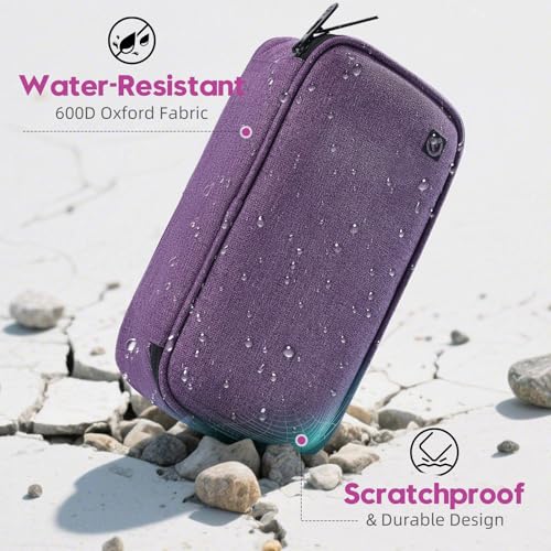ALLCAMP Insulin Travel Cooler Case, Large Capacity, 4 Ice Packs, Purple - color: Purple