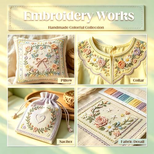 2026 Upgraded Embroidery Stitch Book & 132 Sewing Tools for Beginners
