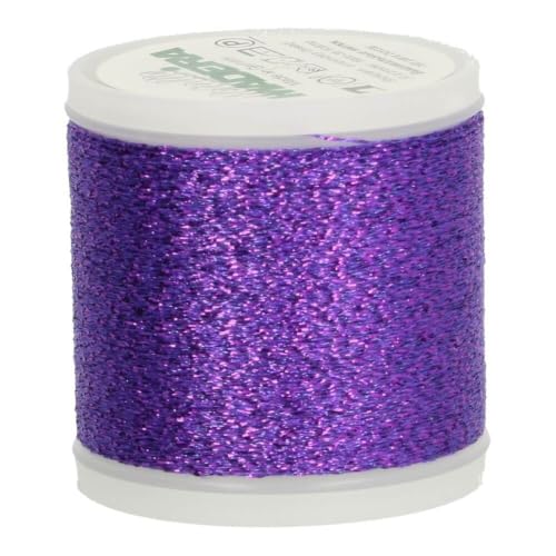 Madeira 9842442 Metallic Nylon/Polyester Embroidery Thread, 40wt/220 yd - color: #442 Silver