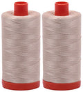 2-Pack - Aurifil 50WT - ERMINE (2312) Solid - Mako Cotton Thread - 1422 Yards Each - color: 2-Pack - Ermine 2312