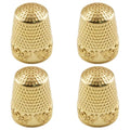 Coufce 4 Pcs Gold Metal Sewing Thimble - color: gold