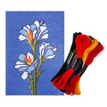 Howie's Needlepoint Flower Needlepoint Kits for Adults & Beginners, 18 Mesh Printed Needlepoint Canvas, Stamped Patterns Canvas Starter Kits(Freesia Refracta,7"x 5") - color: Freesia Refracta
