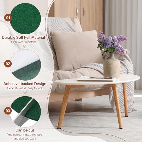 PATIKIL 6 Inch Diameter Lamp Base Felt, 6Pack 3mm Thickness Round Soft Adhesive Non-Slip Anti-Scratch Backed Felt for Lamp Furniture DIY Craft, Dark Green - color: Dark Green, size: 6 Inch