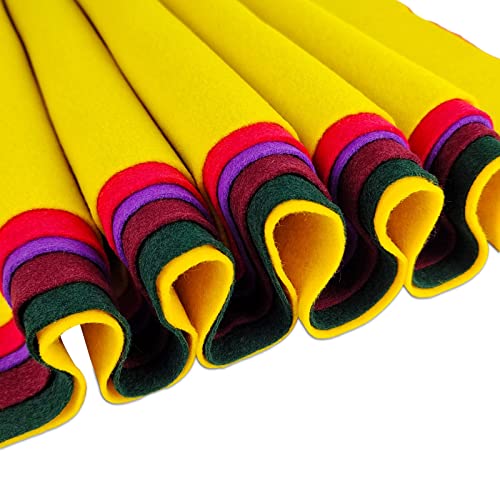 Jtnohx Large Soft Felt Sheets Felt Fabric for Crafts Autumn Color 6Pcs - color: Autumn Colors Series