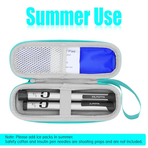 sijidou Insulin Cooler Travel Case, Portable Insulin Travel Case, Insulin Cooling Cases Insulated Organizer for Insulins Pens (Green) - color: Green