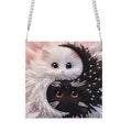 JISHSHAY Diamond Painting Hanging Pendant Cat Yin Yang Diamond Art Hanging Ornament Animal Gem Art Pendant Gem Painting Wind Chimes Mosaic Kits for Adult Windchimes Embroidery Suncatchers Sun Catchers - color: Cat