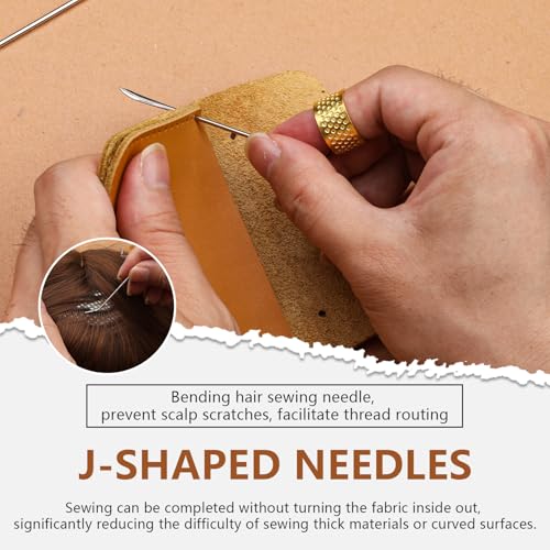 TLKKUE 22 Pcs Heavy Duty Sewing Needles Kit with Hand Sewing Needles