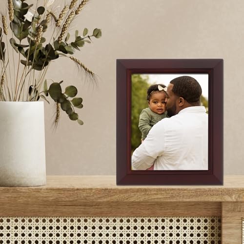Lawrence Frames Estero Collection, Walnut Wood 4 by 5 Picture Frame, Esspresso Brown - color: Esspresso Brown, size: 4x5