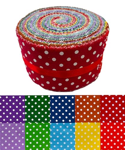 100% Cotton Quilting Fabric Jelly Roll Fabric-Dot - color: Dot