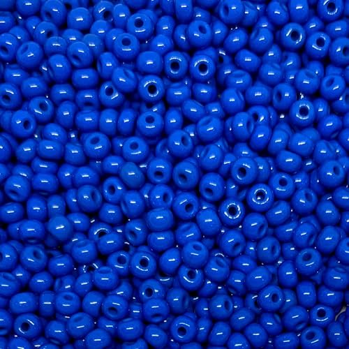 Czech 6/0 Glass Seed Beads 20 Grams 280 Pcs (Dark Blue) - color: Dark Blue