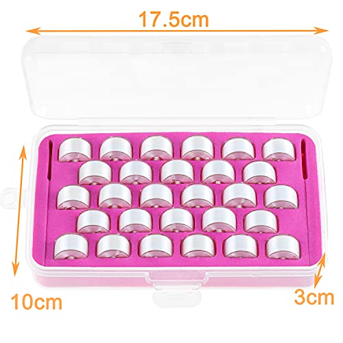 New brothread 28pcs Size A SA156 Prewound Bobbin Thread - White - color: White SA156 60WT