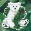 Mill Hill Holiday Polar Bear Beaded Counted Cross Stitch Ornament Kit 2010 Winter Holiday MH18-0306