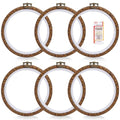 Caydo 6 Pieces Imitated Wood Embroidery Hoop Frame, 5.5 Inch - size: 5.5 Inch