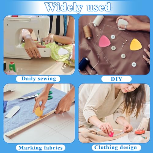 IMZAY 10 Pcs Triangle Tailors Chalk Set, Fabric Marking Chalk for Sewing