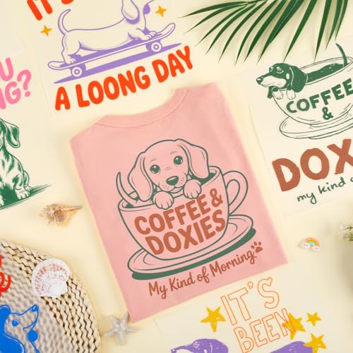 Sausage Dog Iron on Transfers Heat Transfer Viny 15pcs - color: Halloween