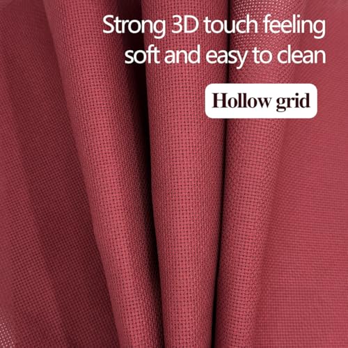 Aida Cloth 14 Count Cross Stitch Fabric Cross Stitch Aida Cloth for Embroidery and Needlework (Wine red, 30 * 39inch) - color: Wine Red