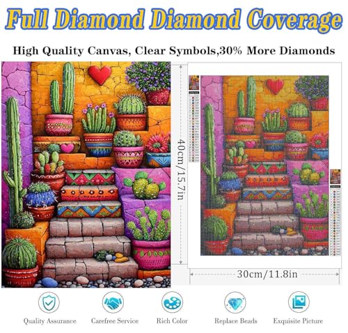 Dugsmgd Plant Diamond Art Kits for Adults, Diamond Painting Kits 12x16 Inch - color: Plant