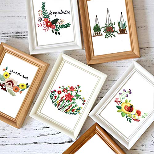 Louise Maelys Floral Embroidery Kit for Beginners Saying DIY Craft - color: kit-1