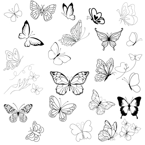 Butterfly Water Soluble Embroidery Patterns on Sulky Water Soluble Stabilizer for Hand Embroidery - color: Butterflies