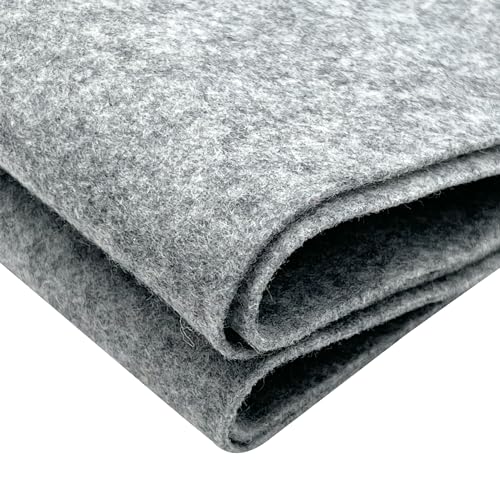 EOVEA | Acrylic Felt Fabric by The Yard | 72" Wide | 1.6mm Thick | Soft & Durable Non-Fraying Felt | for DIY Crafts, Sewing, Upholstery, Costumes & Padding(Heater Gray, One Yard) - color: Heather Grey, size: 1 Yard