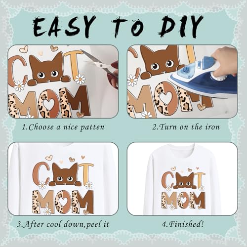 Dazoratix Mama Iron on Transfers - 20 Sheets Mother's Day DTF Heat Transfer Ready to Press Decals Patches Appliques Stickers Gift for Clothing T Shirts Clothes Hoodies Hat Bag DIY Craft Decorations - style: Mama-Flowers