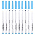 YISAN Washable Fabric Markers, Erasable Blue, 10 Pack