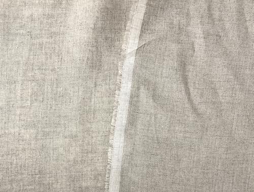 100% Linen Fabric – Lightweight – Two-Tone Effect – Pre-Washed Soft & Breathable – 52" Wide – by The Linen Lab (Natural, 3 Yard pre Cut) - color: Natural, size: 3 yard pre cut