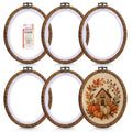 Caydo 6PCS Oval Embroidery Hoops Display Frame (6 x 4.7inch) - size: 6 x 4.9 Inch