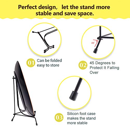 LIONWEI LIONWELI 10inch(2pack) Upgraded Anti-Slip Iron Plate Display Stand Black Easel Display Stand Photo Holder Stand,Displays Picture Frames, Decorative Plates, and Artworks - size: 10inch(2pack)