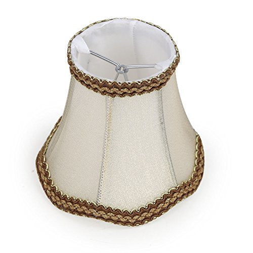 Fuloon Clip on Chandelier Lamp Shades, 3.14x5.51x4.72 in, Small Sconce Shades for Candelabra Bulbs, European/French Country Style(6 Pack, Golden) - color: Golden, size: 6 Pack