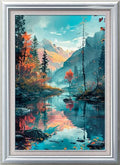 Leczany Cross Stitch Stamped Kits for Adults or Kids Patterns Craft Kit Starter Needlepoint Full Range of Embroidery for Beginner 11CT 3 Strands | Beautiful Scenery by The River 13.4×20.1 inches - color: 11CT Stamped kits,Beautiful Scenery by the River 13