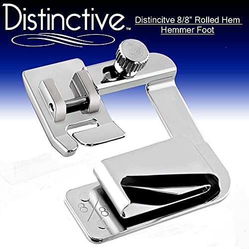 Distinctive 4-8", 6-8" and 8-8" Wide Rolled Hem 3-Piece Hemmer Sewing Feet - size: 3-Piece Hem Kit
