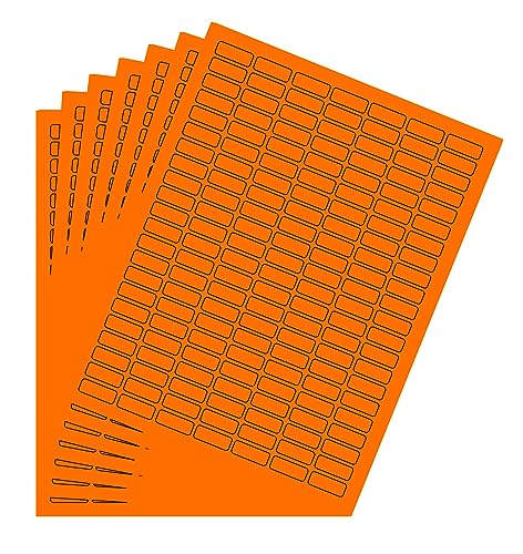 Royal Green Printable Rectangle Labels, 1 x 0.375 Inch - 1078 Pack - color: Neon Orange, size: 1078