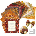 5" Cotton Fabric Squares, 40 Pcs Autumn Charm Pack Fabric for Quilting - color: Late Autumn